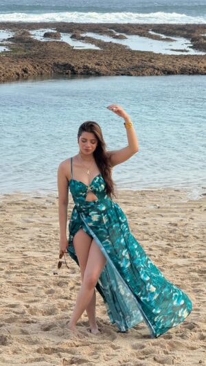 Mili Lakhmani Instagram - I packed this swimsuit with a skirt thinking itās cuteā¦
but turns out, it was a savior.
You know those days when you donāt feel your best in a regular swimsuit?
This looked like a dress, felt like confidence
Got it from @twirl_around_world š
We were two days away from the flight when my friend realisedā¦
SHE DIDNāT HAVE HER PASSPORT.
Panic, tears, calls : everything happened.
And somehow, we made it.
Maybe we were meant to be in Bali after all š«¶š»
Quick makeup, sunscreen, little chaos in the heart⦠but the view, the vibe, the lookāit all worked out. š“āØ
#GRWMInBali #SwimsuitWithSkirt #BaliStory #TravelPanicToParadise #BeachReadyLook #SunscreenFirst #RealTravelMoments #VacationLook #ModestSwimwear #GirlsTripDrama