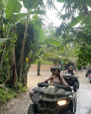 Mili Lakhmani Instagram - Atv day it was!!
If you donāt know , I am very sensitive person I donāt even know how to ride scooty š Darlgta hai bhai ⦠passenger princess hi bnskti huš¤£š¤£
Booked this activity with @klookindia š«¶š»
#baliatv #baliactivity