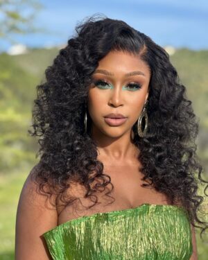 Minnie Dlamini Instagram - These were my favorite hair and makeup looks on #LoveNeverLiesZA @stephythemakeupartist & @laid_by_zethu 🚀 #GlamGoals 💎 Streaming now on @netflixsa 🇿🇦
