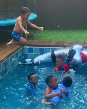 Minnie Dlamini Instagram - My baby can swim 🥹 and he got his first medal yesterday 😭
To more swimming adventures with my boy 💎