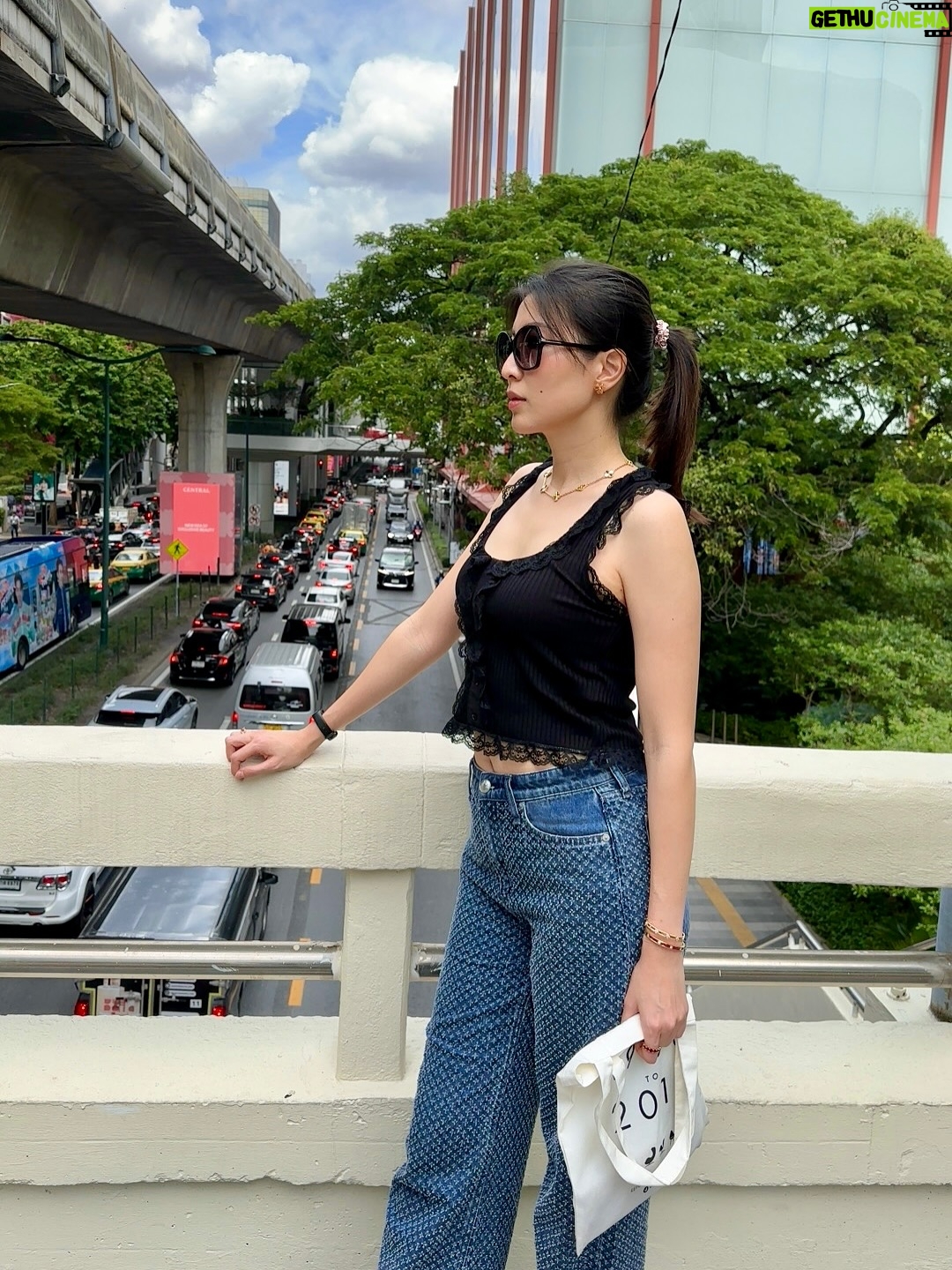 Moe Set Wine - 1.3K Likes - Storms don’t come to break you — they come to build the warrior in you. I am wearing : Top -Zara , Jean - rag and bone #riseandshine #hope #life #bangkok #citystyle