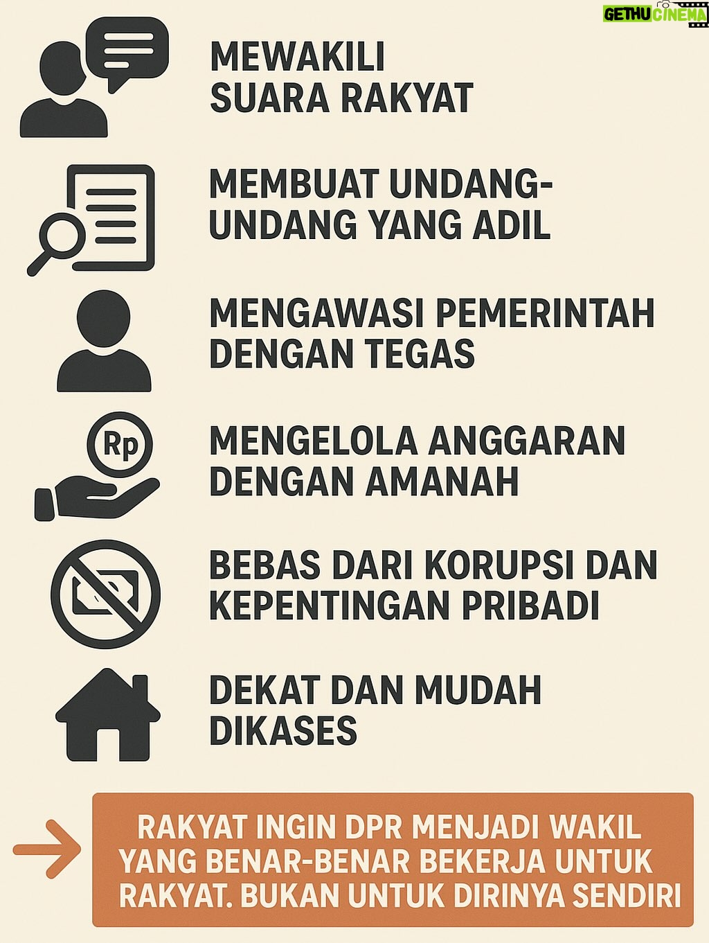 Mona Ratuliu - 25.1K Likes - Kenapa ini semua terjadi? KARENA RAKYAT SUDAH BERTERIAK TAPI TIDAK DIDENGAR!!! 

Udah bukan jamannya membodohi rakyat dengan statement2 yg nggak masuk akal. Di era melek informasi seperti ini, sekelas ojol bisa lebih pintar dari anggota @dpr_ri , jangan anggap rendah rakyat Indonesia. 

INI URGENT. SELESAIKAN SEKARANG. HARI INI JUGA. DENGAN CARA YANG BISA DITERIMA AKAL SEHAT RAKYAT INDONESIA. 

*ijin kepada yg ilustrasinya saya gunakan. Apabila perlu ditag harap dm saya. Terima kasih.