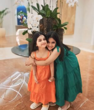 Myra and Kiara Instagram - "Happy Daughters’ Day to my two precious gems, Myra and Kiara 💖. You are not just my daughters but also my best friends, my strength, and my constant source of joy. Thank you for filling my life with love, laughter, and endless pride. Watching you grow into such beautiful souls makes my heart overflow with gratitude. You both are my forever blessing, my reason to smile, and my greatest achievement."
MAY RADHEYKRISHAN bless you always.🧿🤍🙏🏻
Blessed| Mom |Daughters Day