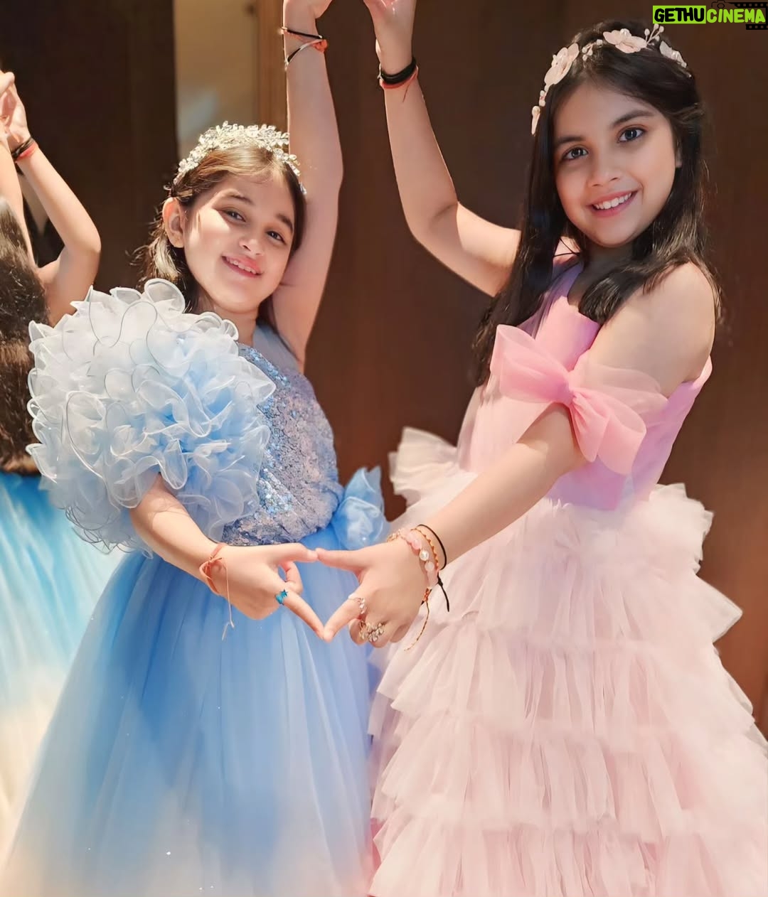 Myra and Kiara - 5.4K Likes - "Happy Daughters’ Day to my two precious gems, Myra and Kiara 💖. You are not just my daughters but also my best friends, my strength, and my constant source of joy. Thank you for filling my life with love, laughter, and endless pride. Watching you grow into such beautiful souls makes my heart overflow with gratitude. You both are my forever blessing, my reason to smile, and my greatest achievement."
MAY RADHEYKRISHAN bless you always.🧿🤍🙏🏻
Blessed| Mom |Daughters Day