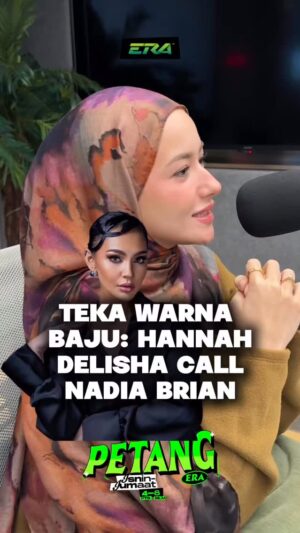 Nadia Brian Instagram - Fuhhh, powerlah Hannah dapat teka betul colour baju yang Nadia Brian pakai. Tapi sebelum Hannah tanya pasal warna baju tu panjang betul eh diaorang borak, banyak nak kena cut. 😂 #sharERA #PetangERA