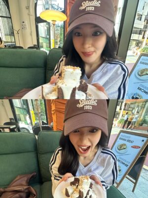 Nancy Jewel McDonie Instagram - #광고 오늘의 #OOTD 🤎🤍🖤
#1993스튜디오 #1993 #cap #outfit
