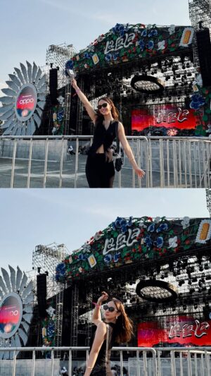 Nasya Marcella Instagram - Spotted: me, my festival vibes, and a touch of YSL Beauty 💋 @yslbeauty 

#YSLBeautyLightClub #YSLBeautyID