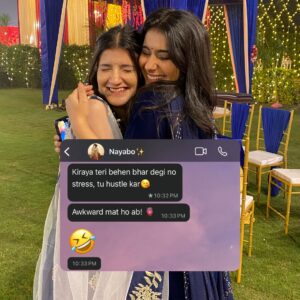 Nayab Midha Instagram - Happy birthday, Nayabo! Thanks for being my guiding light, my mentor and my big sister! Tumhari saari tarakki is saal double hojaaye yehi dua haiš„¹
From my first ever paid poetry gig to my first ever India Tour. Thank you for being there in almost everything without any umms, ifs and buts?! This is rare. You are rare! LOVE YOU ā„ļø