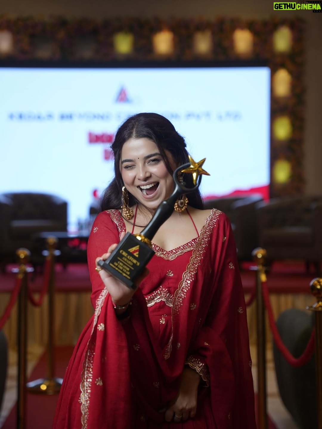 Neha Bhandari - 165.7K Likes - Still trying to find the right words… but THIS moment 😬
To be seen, celebrated, and honoured like this it’s surreal Thank you for the love, the respect, and this beautiful recognition. 🫶🏻🧿
Forever grateful to everyone who’s been part of my journey and a heartfelt thank you to @kedarbeyondcreations for this award it truly means the world