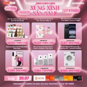 Nha Phuong Instagram - 💥 DEAL NỔI BẬT – CHỈ CÓ TRONG MEGA LIVESTREAM 20.7💥
👗 Gia dụng thông mình
💄 Set trang điểm lung linh – DEAL SIÊU HỜI
👜 Túi xách trendy – giảm ĐẬM SÂU

🧡 Xem live, săn ngay deal cực phẩm từ Sĩ Thanh & Nhã Phương!
📅 12h00 trưa - 20/7
🎁 Có quà tặng – Có mã giảm – Có deal hời 🥰
#shopeelive #socialelite #sithanh #nhaphuong #megalivestream #shopeemembershipday