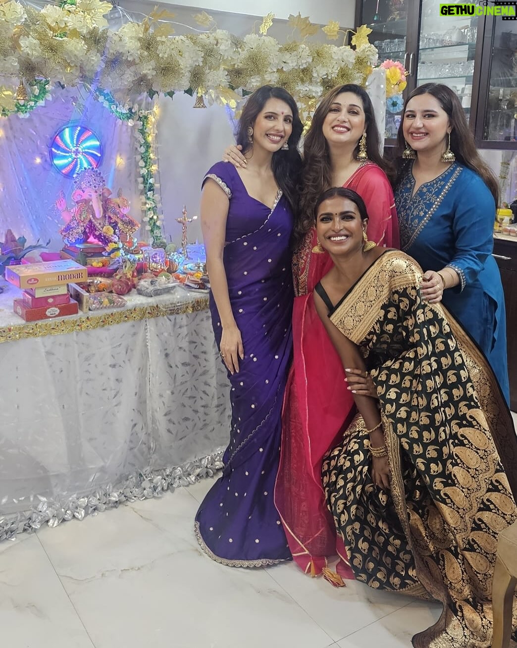 Nibeditaa Paal - 4.8K Likes - First photo dump for Ganpati because I’m so overwhelmed! 
Thanks you to everyone who made it Gannu couldn’t have been happier to see you all! 
This is me personally telling each and every one of you how much I love you guys 😍♥️ 
Ganpati Bappa Morya! 
Posting part 2 tomorrow 🤗
.
.
#ganpati #festival #friends #explore #love #gratitude