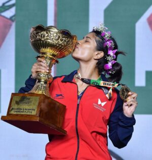 Nikhat Zareen Instagram - 2023 WORLD CHAMPION 🥇
Ecstatic. Humbled. Grateful😇🙌🏻.
I'm extremely happy to start my year with my second gold medal at world championships, and to do so in front of my home crowd is extremely special to me. My sincere thanks go out to all of you for your prayers and support😊🙏🏻.
India, this one is for you.
🥇
📸: @sj_thephotographer07
#WWCHDelhi #WorldChampionships 🥊
#itshertime