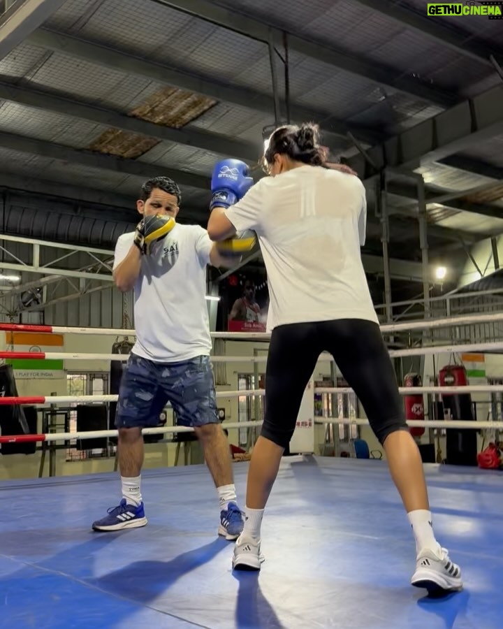 Nikhat Zareen - 9K Likes - Had an incredible time training at @army_sports_insitute_ .
Got to push myself, sharpen my skills, and reconnect with the fighter in me. Boxing is all about staying focused, and this place helped me find that focus again. One step, one punch, one round at a time — the dream’s still in sight. 🎯🙌🏻

@media.iccsai @gosportsvoices