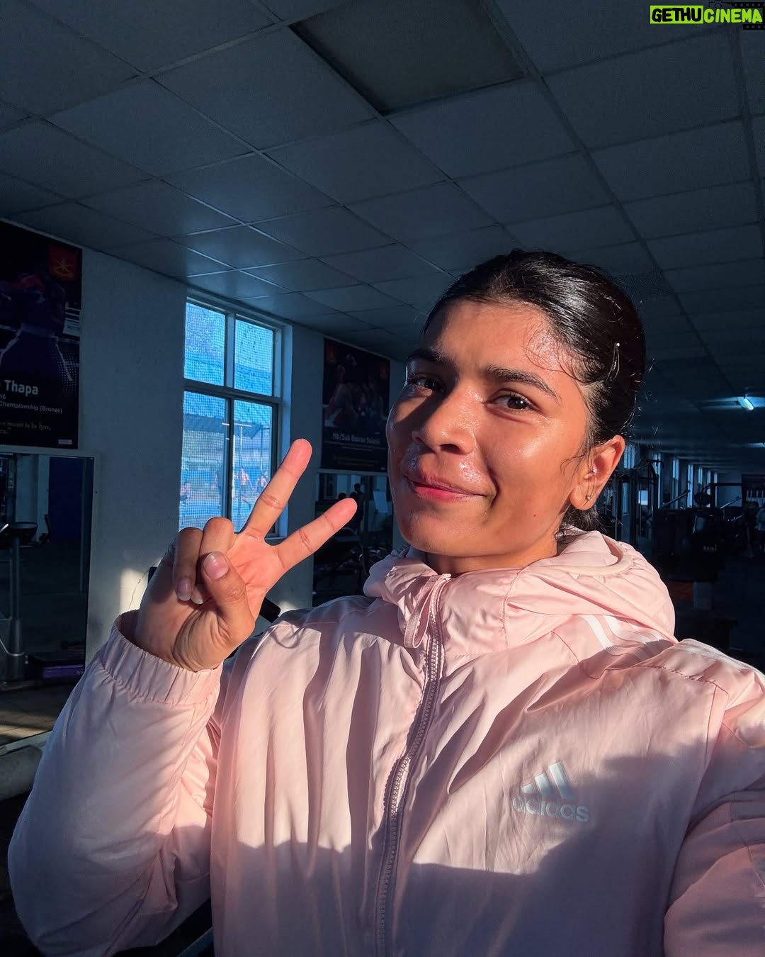 Nikhat Zareen - 9K Likes - Had an incredible time training at @army_sports_insitute_ .
Got to push myself, sharpen my skills, and reconnect with the fighter in me. Boxing is all about staying focused, and this place helped me find that focus again. One step, one punch, one round at a time — the dream’s still in sight. 🎯🙌🏻

@media.iccsai @gosportsvoices