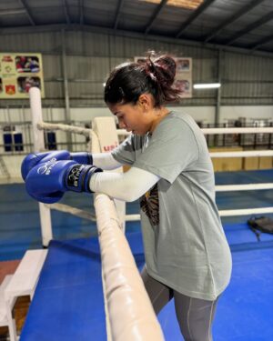 Nikhat Zareen Instagram - Had an incredible time training at @army_sports_insitute_ .
Got to push myself, sharpen my skills, and reconnect with the fighter in me. Boxing is all about staying focused, and this place helped me find that focus again. One step, one punch, one round at a time — the dream’s still in sight. 🎯🙌🏻
@media.iccsai @gosportsvoices
