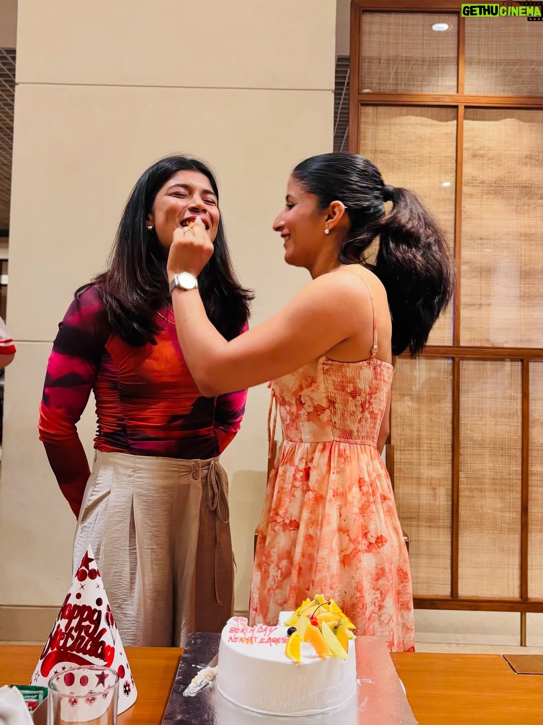 Nikhat Zareen - 10K Likes - Surrounded by love, laughter, and the best people. That’s how a birthday should be.✨🤗

P.S: Thank you everyone for the lovely birthday wishes, you made my day so special.❤️😇🙏🏻