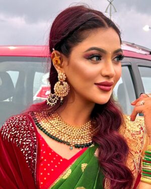 Nikita Ghag Instagram - Wrapped in tradition, glowing in celebrations 🌸✨
Festivals aren’t just about lights and colors, they’re about carrying culture with grace and joy. 💫
Here’s to cherishing every moment of this festive season with love, laughter & blessings. 🌺💚❤️
#FestiveVibes #SareeLove #EthnicElegance #IndianTradition #FestiveSeason #CulturalBeauty #SareeNotSari #DesiSwag #GraceInTradition #IndianEthnicWear #TraditionalLook #FestiveGlow