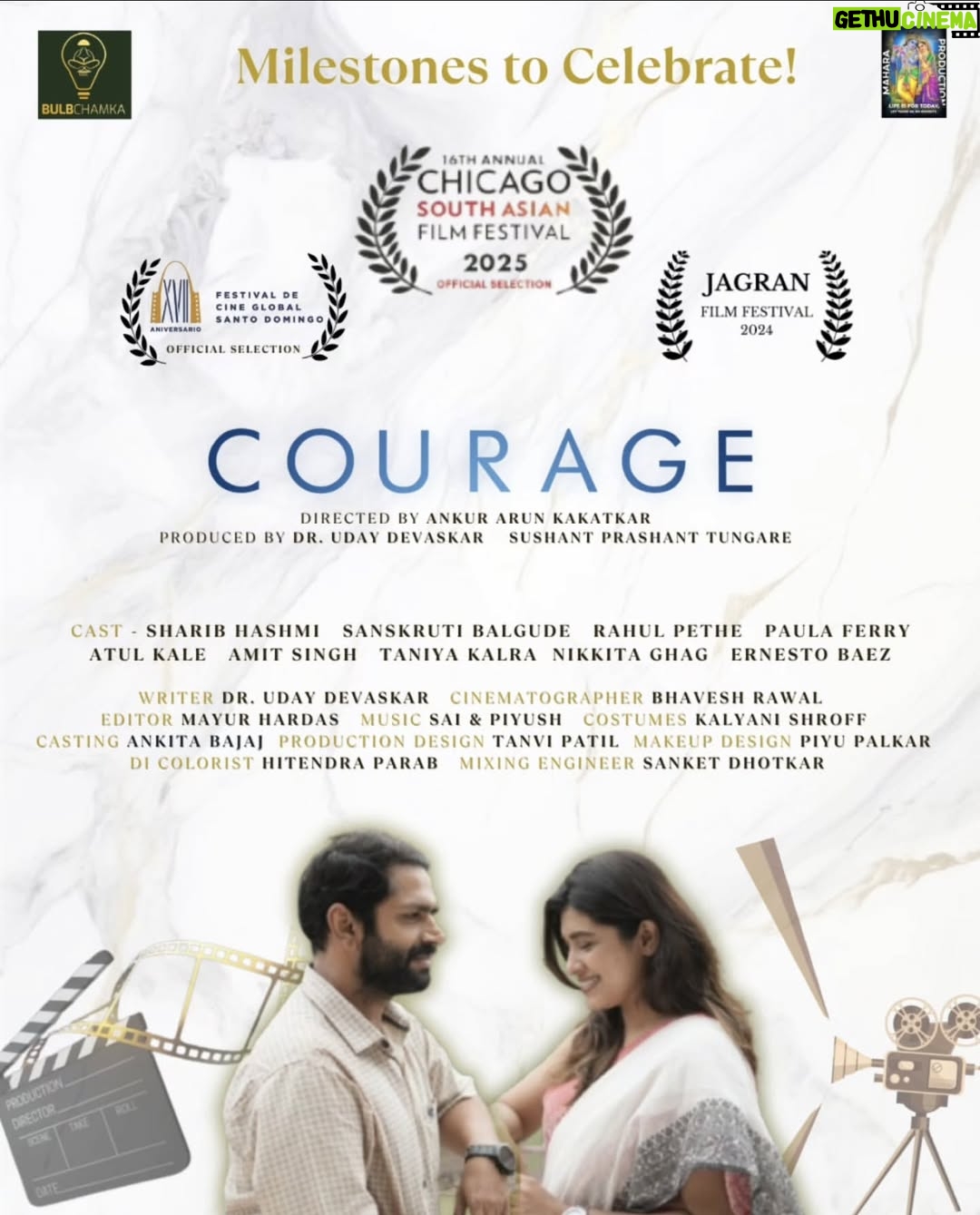 Nikita Ghag - 3 Likes - ✨ Proud Moment ✨
Happy to share that COURAGE – a film featuring @nikkitaghagofficial has been officially selected to screen at the prestigious Chicago South Asian Film Festival 2025! 🎬🌍

This milestone is a true celebration of hard work, vision, and teamwork.
Directed by @realankurkakatkar and produced by @sushannt.tungarey in association with @bulbchamka 🌟

Gratitude to the entire cast & crew who made this journey possible. 💛

#COURAGE #NikkitaGhag #FilmFestival #CSAFFF2025 #ChicagoSouthAsianFilmFestival #IndianCinema #GlobalCinema #FestivalSelection #ProudMoment #BulbChamka #Storytelling #Milestones