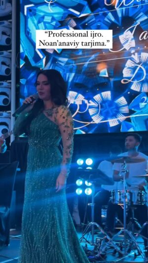 Nilufar Usmonova Instagram - Ekran ortidagi hazil 😉
Look by @mariiyam.batirova.dsgn 👗
Hamma avtorskiy liboslarimni mana shu qiz yaratadi