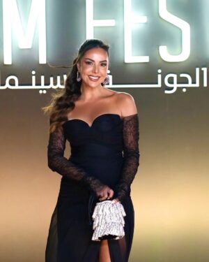 Nina Maghrabi Instagram - GFF premiere of “elfostan el Abiad” @elgounafilmfestivalofficial 💫
Dressed in @saramrad
Mua @miralgad1
Hair @abdallah_zanati
Jewllery @bijoux.jewelry.eg
Styled by @musaed.d