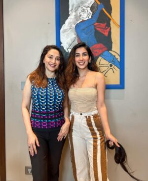 Nish Hair Instagram - So this happened, met @madhuridixitnene .
How dreams come true via different mediums .
I had a fan Moment & I still can’t contain myself .
#madhuridixit 😍