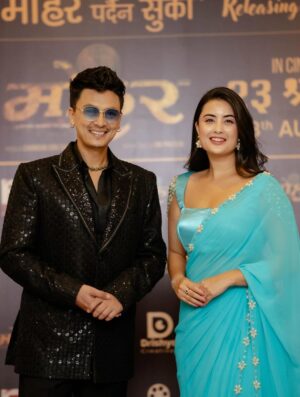 Niti Shah Instagram - सिवल र सिन्दुरीलाई यति धेरै माया गर्नु भएकोमा हृदयदेखि धन्यवाद| हाम्रो चलचित्र ‘मोहर’लाई प्रिय दर्शकवृन्दले यति धेरै माया र समर्थन दिनु भएकोमा हामी अत्यन्त आभारी छौँ| 💙🦋🪬