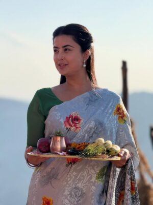 Niti Shah Instagram - My 5th movie in just 2 years! ✨
Koshedhunga will always hold a very special place in my heart. The story beautifully revolves around the central character Shital @surakshyapanta 💖 My character Nilima, though a short and sweet role, carries a journey of her own to share.🌸 Every project teaches you something new, and with Koshedhunga I’ve grown wiser, more grateful, and inspired to keep creating. 💫 A heartfelt thank you to the iconic director of 'Purna Bahadur Sarangi' @director.sarojpoudel sir for trusting me to be a part of Koshedhunga. As the name suggests, may this project mark another milestone for him and our entire team to cherish and achieve. 🧿✨ 

🎬 Koshedhunga is officially out in cinemas from today ~ August 28 (Bhadra 12).
Can’t wait to see you all at the theatres and share this story together! ❤️