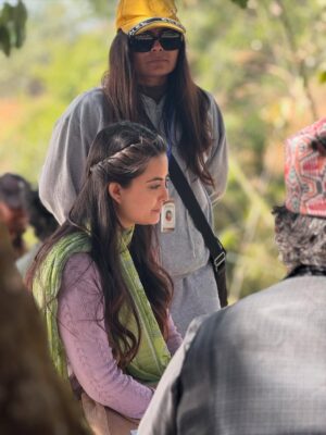 Niti Shah Instagram - #Koshedhunga 🎥🎬 For someone just starting out, you dream of being part of something big and I’m so grateful I got to experience that with this one. 
When @director.sarojpoudel sir the director of the iconic 'Purna Bahadur Ko Sarangi' called me for a role in his next movie, I was in complete disbelief. Some opportunities truly feel like blessings that come knocking at your door, and this was one of them. I’m so grateful for the trust and kindness he showed me throughout this journey.For a newcomer like me, working alongside the best of the best in the industry @surakshyapanta and @actoreecha di was more than just happiness, it was a dream come true. Can’t wait for you all to watch this beautiful film! Hitting theaters on Bhadra 12 / August 28🌷
