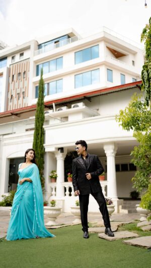 Niti Shah Instagram - Mohar hits theatres this Shrawan 23 / August 8! Sharing the screen with @paulshah_official , styled in the finest by designer @manis_rai Beautifully captured by the sweetest @portraitsbyarjunrijal 💖🥰
@aranyaboutiquehotel 📍