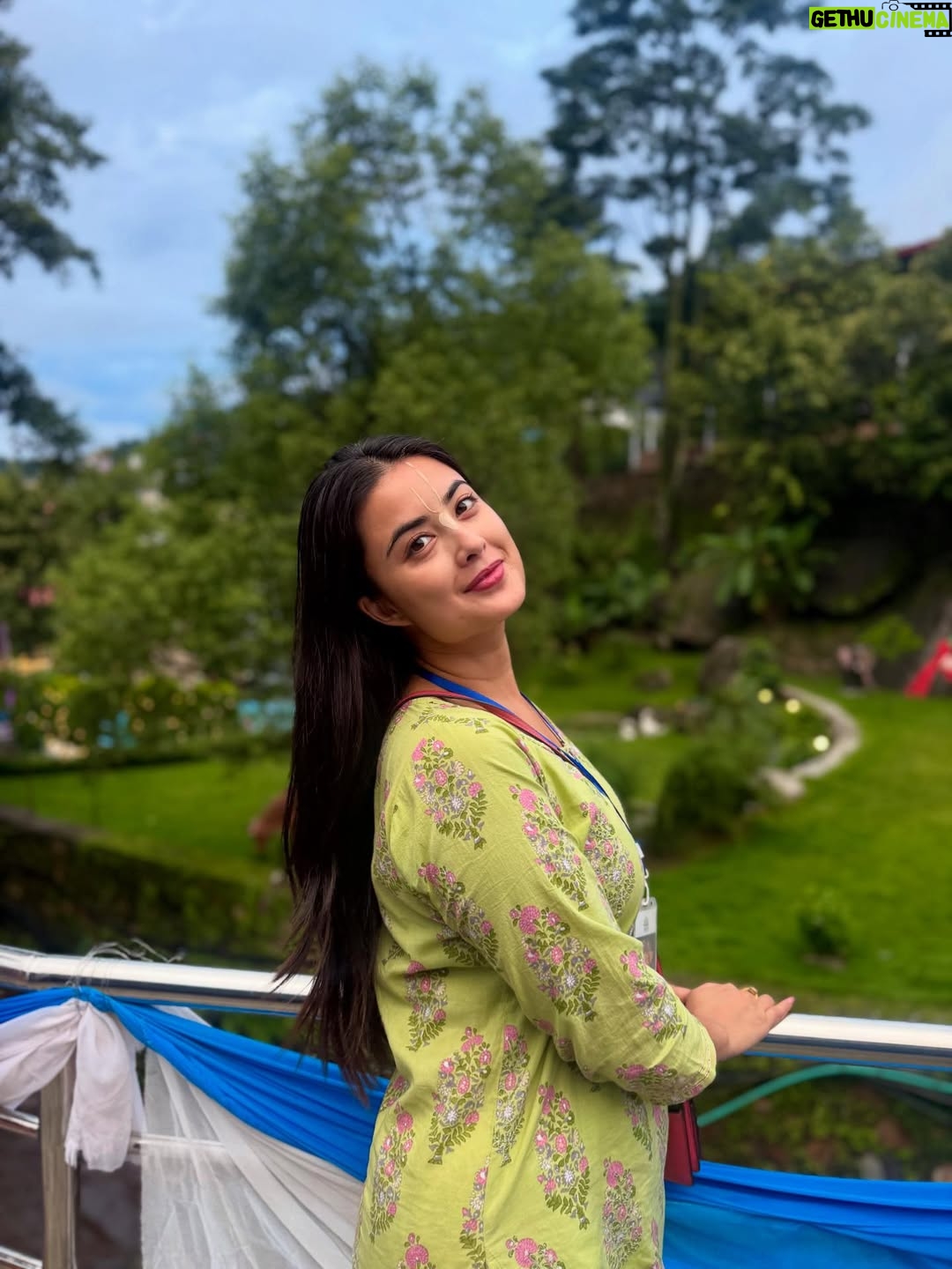 Niti Shah - 21.4K Likes - Every year I love going to ISKCON to celebrate Krishna Janmashtami 🦚It's something really close to my heart and brings immense peace to mind and soul. Such a joyful and uplifting experience! @iskcon_kathmandu 
Hare Krishna Hare Krishna 🙏✨🪬