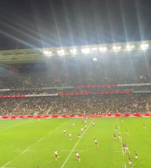 Nomzamo Mbatha Instagram - Forever green. Forever gold 🇿🇦 ✨
@zozitunzi and I may not have our voices this morning.
The most electric energy witnessing our MVP’s live at the stadium. No need to ask if the team dominated because - 🤙🏽 😎
P.S. it was my first time experiencing a rugby match at the stadium and it’s safe to say I’m addicted! 😫 more please 😭
Thank you for the hospitality @bokrugby @supersporttv #SSRugby