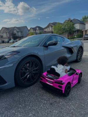 Omoni Oboli Instagram - Our hearts are overflowing with joy 🤩 
The Princess of the Oboli clan turned 1 😍
Happy birthday precious Naya 🎉💝
I prayed and longed for you and God brought you to us. The smartest, happiest and most beautiful baby girl ever 😍😍😍
I get to love you and it’s God’s best gift 💝 #HappyBirthdayNaya #Corvette #Baby
PS: Y’all’s niece is riding away in her hot pink corvette twinning with uncle 🔥 😂