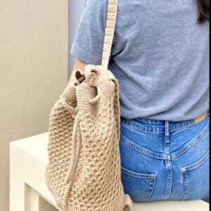 Paing Phyo Thu Instagram - I made a crochet backpack for myself 🧶😇