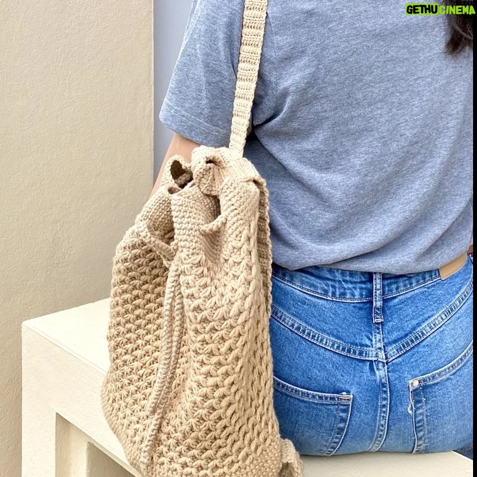 Paing Phyo Thu - 14K Likes - I made a crochet backpack for myself 🧶😇
