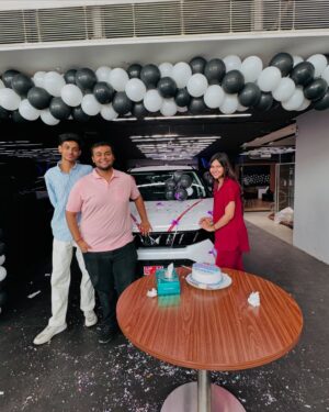 Palak Sharma Instagram - Hare Krishna 🧿❤️ Self gifted car 🥹
.
.
.
#owncar #car