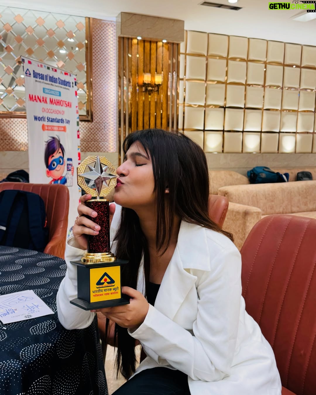 Palak Sharma - 10.8K Likes - Say hare Krishna 😍❤️ I Got Felicitated as a Community Influencer on occasion of Manak Mahotsav by Bureau of Indian Standards Ghaziabad (Under the Ministry of Consumer Affairs) 🤩🤩
Outreach Partner : Salaam Namaste Community Radio ✨✨Thankyou to each one of my follower ❤️❤️ you guys are my family because of you all I got the chance to be there !! It was a wonderful event 😍 Special thanks to @bisghaziabad for inviting me ✨ I am very grateful to have my insta family ❤️ Love you all ❤️
.
.
.
#manakmahotsav #Mmghaziabad #award #achievement #happy #grateful #harekrishna