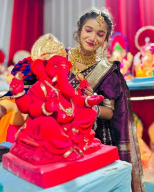 Pari Rajput Instagram - Majha Bappa ❤️🙏

#bappa #love #tredingreels #viralvideos #post #parirajput1304_