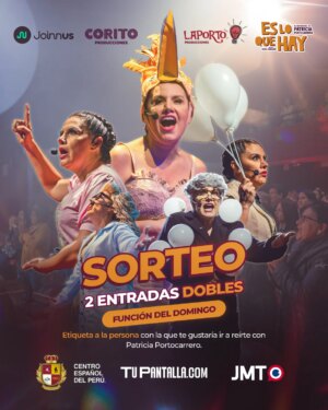 Patricia Portocarrero Instagram - SORTEO - Es Lo Que Hay🎉
Gana 2 entradas dobles para este domingo
🎟️ ENTRADAS DOBLES EN ZONA PLATINIUM para que vengas a reírte conmigo 💃🏼
¿Quieres participar?
✨ Etiqueta en los comentarios a esa persona con la que vendrías sí o sí
✨ Sigue mi cuenta (¡es parte de la dinámica!)
✨ Comparte este post en tus historias y no olvides etiquetarme
📣 El viernes anuncio a los ganadores
📆 La función es este domingo
¡Apúrate, que es express! 💥
#EsLoQueHay #Sorteo #Teatro #Risas #PatriciaPortocarrero