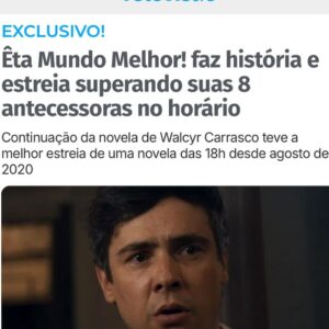 Paula Burlamaqui Instagram - Estreia @etamundoomelhor , que delicia, estamos todos muitos felizes, obrigada @walcyrcarrasco Mauro Wilson @amoramautner , que projeto lindo❤️ #etamundomelhor @tvglobo
