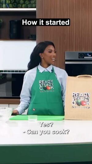 Pearl Modiadie Instagram - @pearlmodiadie went from ‘I’m basically a chef’ to ‘I’m not sure what happened here’. 😅
What’s the worst kitchen fail you’ve had? 👩🍳#ReadySteadyCookSA