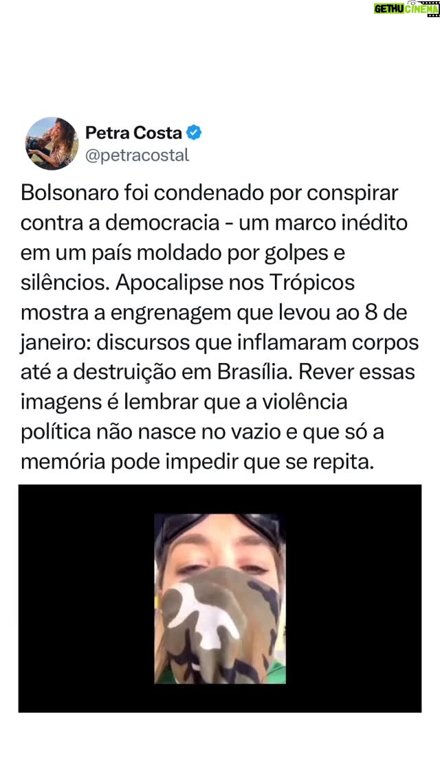 Petra Costa - 34.8K Likes - Um salve para @petracostal e o seu “Apocalipse nos Trópicos”! 👏🏾👏🏾
