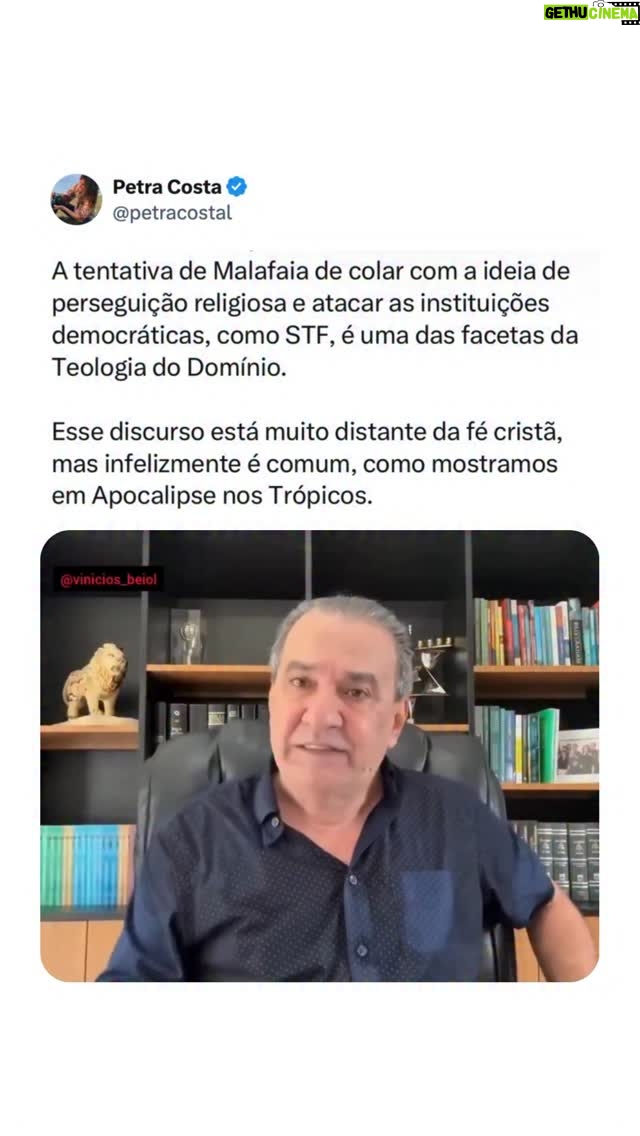 Petra Costa - 11.6K Likes - Quando a palavra que deveria acolher se converte em ferramenta de ataque, a fé se distancia do seu sentido mais profundo. Apocalipse nos Trópicos revela como essa distorção ecoa e como a democracia sente seus efeitos.

#ApocalipseNosTrópicos