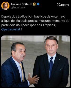 Petra Costa Instagram - Mais do que nunca, Apocalipse nos Trópicos segue atual.
Entre as reviravoltas dos áudios reveladores que a PF descobriu, as reações exaltadas e debates sobre fé, política e democracia nas redes, o filme continua gerando repercussão e diálogo na sociedade. Basta ver os comentários acima para sentir a dimensão desse impacto.
Se você ainda não assistiu, está na Netflix.
Se já assistiu, esse é o momento de compartilhar — com amigos, família, nos stories, nos grupos de WhatsApp.
📣 Cada eco ajuda a manter viva essa conversa urgente sobre o futuro do Brasil.
