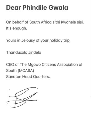 Phindile Gwala Instagram - Last slide is not make sure🤣🤣🤣 I’ll attend to your emails, ngisaZwinka😂