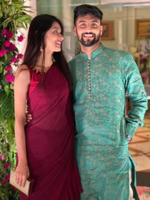 Pooja Bafna Instagram - 5 years ago - the first wedding we attended as a married couple. Beautiful memories and swipe till the end to see our favourite photo 🫶🏻🧡🧿