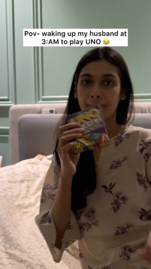 Pooja Bafna Instagram - Watch till the end 🤫 Pranking him is always fun 🙈😂
#couplegoals #marriagegoals #relationshipgoals #husbandprank #husbandandwife #trendingreels #explorepage #viralvideos #poojakaranbafna
Couple goals , sukoon , married , pranking my husband husband and wife , relationship goals , explore page , viral , trending , reels instagram , pooja Karan Bafna