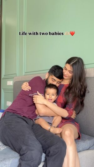 Pooja Bafna Instagram - You and who? Comment below “🧿” and manifest this cute moment and tag your love ❤️🫶🏻
#couplegoals #trendingreels #viralvideos #explorepage #reelsinstagram #reelkarofeelkaro #relationshipgoals #marriedlife #parenting #cutecouple #husbandandwife #poojakaranbafna
Couple goals , relationship goals , parenting , married life , husband and wife , explore page , reels , viral , trending , pooja Karan Bafna