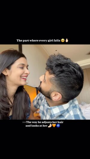 Pooja Bafna Instagram - The best feeling ? TAG and SHARE this with your LOVE if you too agree 🫶🏻🤌🏻
#couplegoals #romanticcouple #marriedgoals #relationshipgoals #husbandandwife #explorepage #reelsinstagram #trendingreels #viralvideos #poojakaranbafna #sukoon
Couple goals, happy couple , marriage , husband and wife , relationship goals , pooja Karan Bafna , explore page , reels Instagram , trending , viral , sukoon