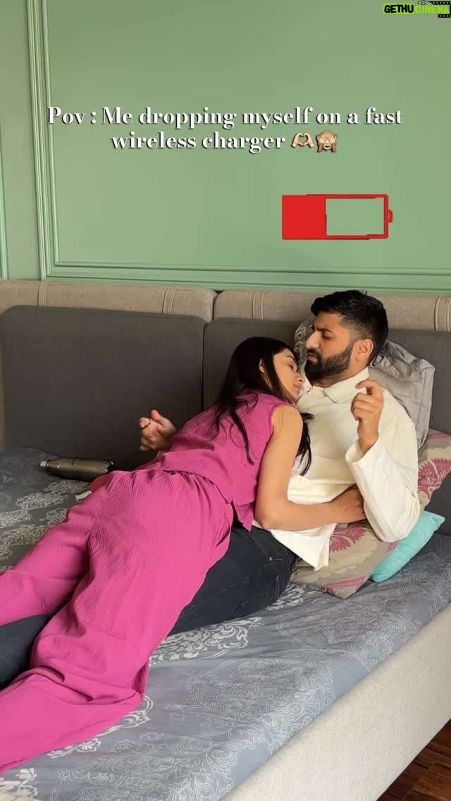 Pooja Bafna - 128.4K Likes - Relatable ? 🥹🙈 He’s the best charger for my mind and soul 🧡🧿

[couple goals , sukoon , marriage , husband and wife , husband is the charger for my soul , relationship goals , reels , explore , trending , viral ]