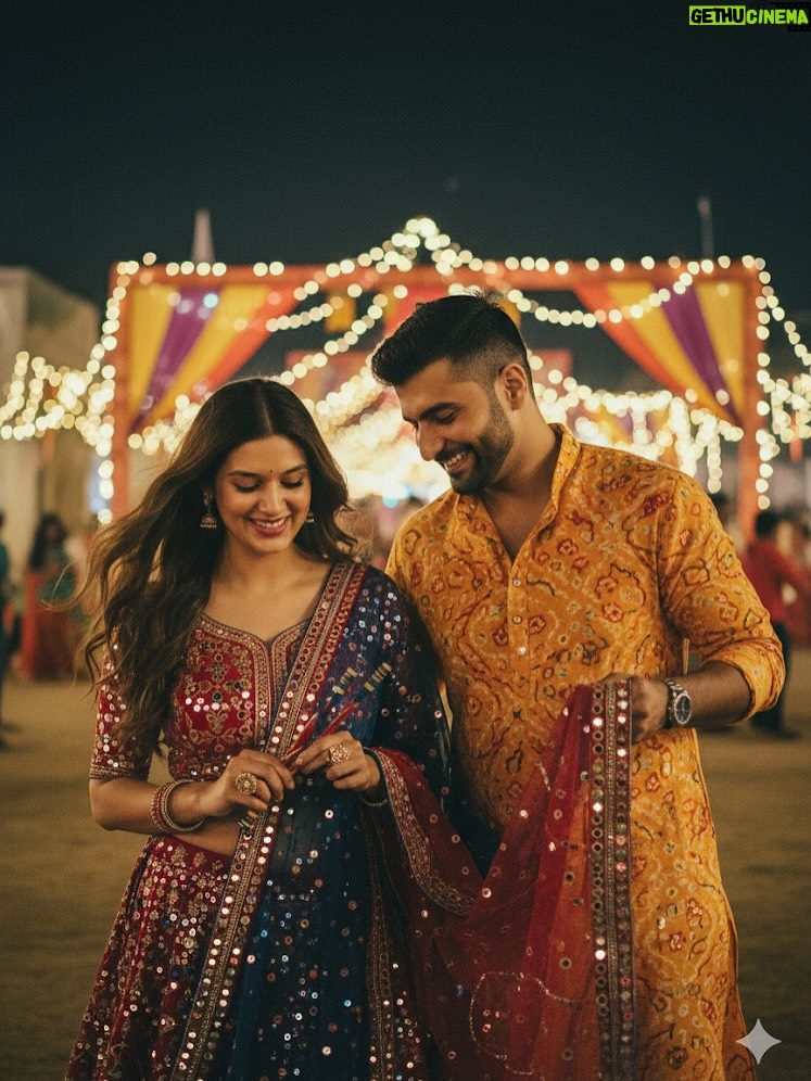 Pooja Bafna - 49.7K Likes - Because we are unable to attend actual dandiya nights we made AI do it for us. Which one is your favourite 1-2 or 3 ❤️🙈🫶🏻